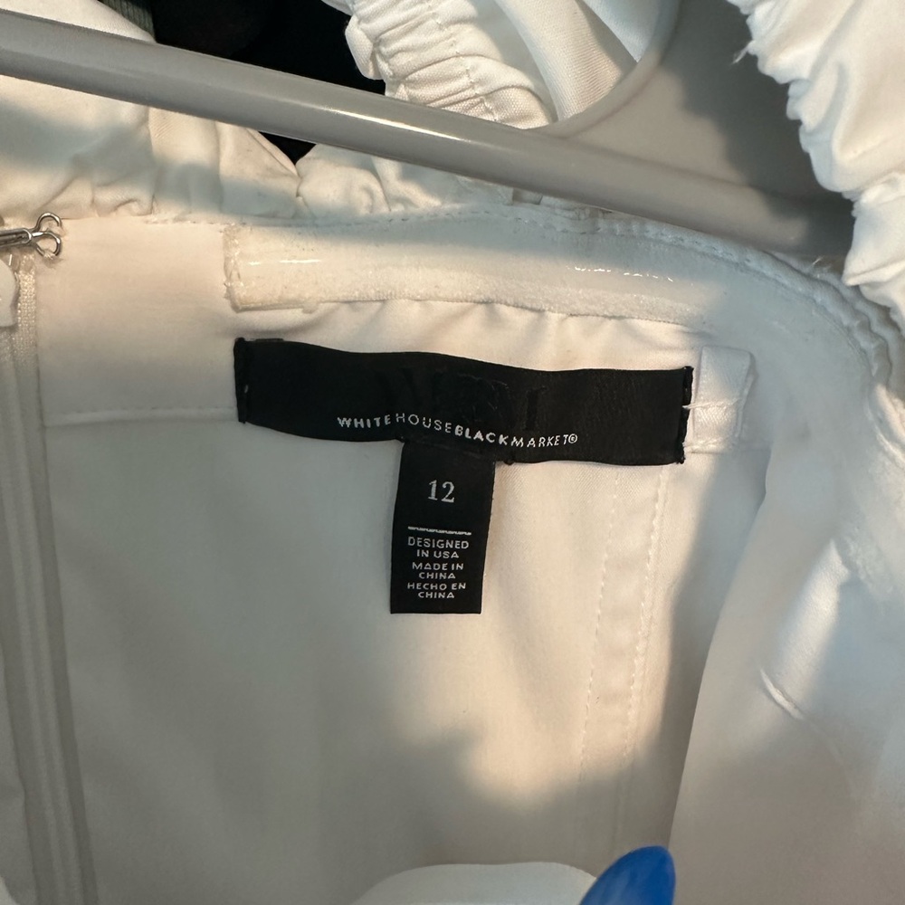 NWOT White Off-Shoulder Ruffle Top - Picture 4 of 4